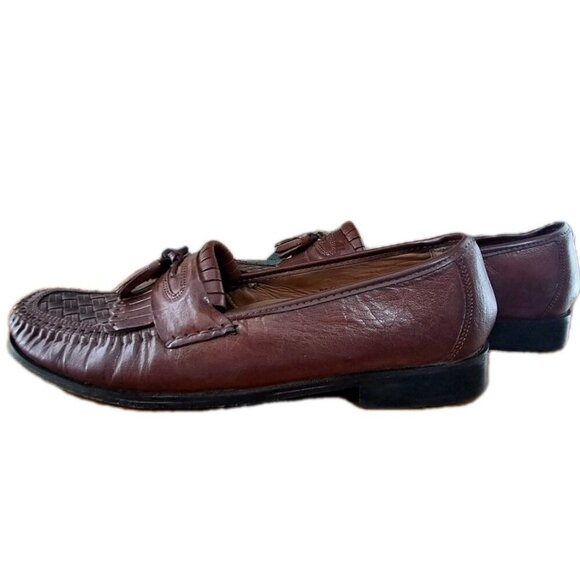 Nunn Bush Men\'s 13 Brown Woven Tassel Slip-On Loafers main image 4